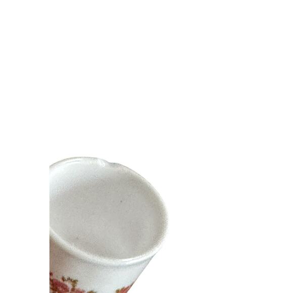 VTG Egg Cups Coddlers (6) White Milk Roses Glass Floral Pattern France READ - Picture 3 of 9